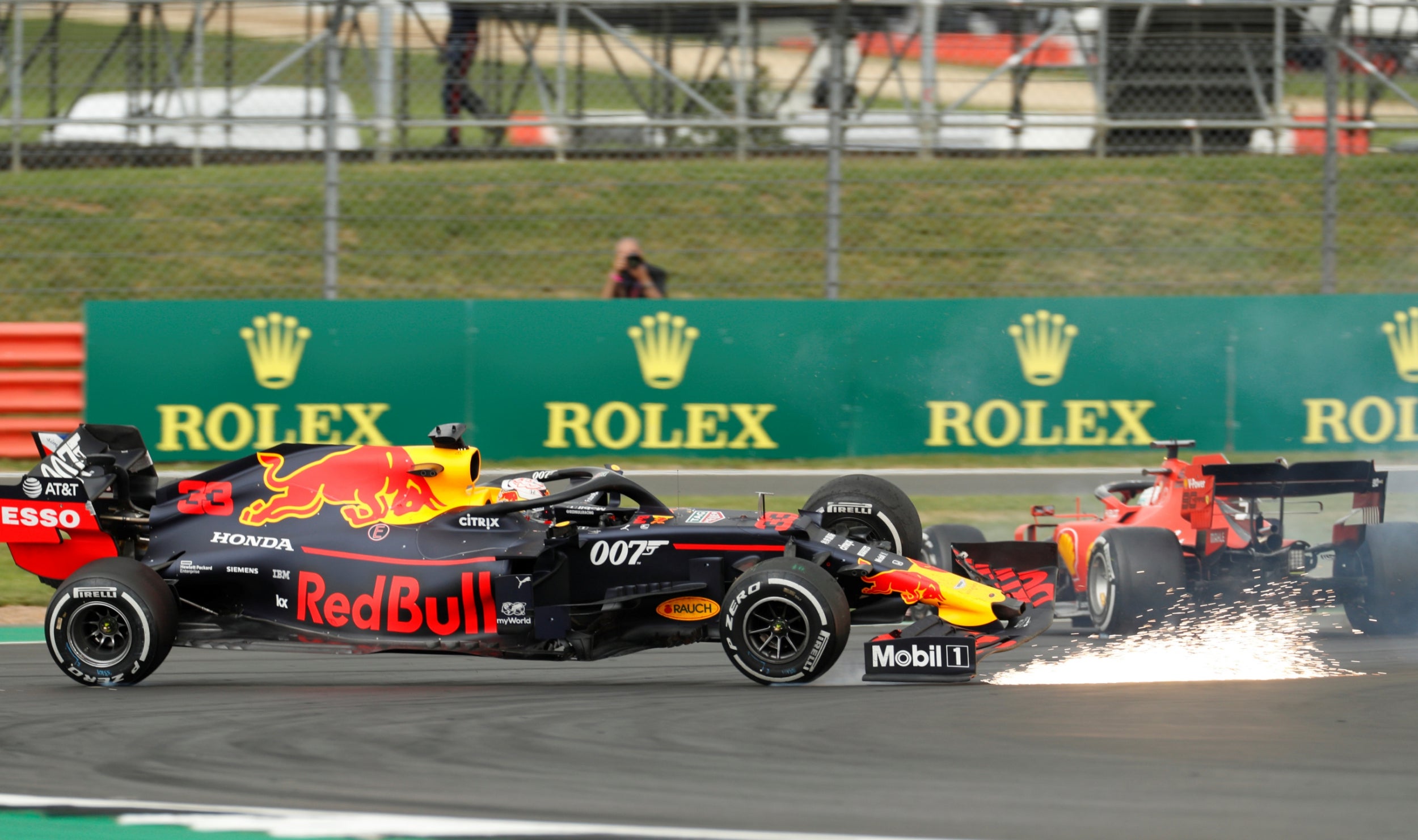 Vettel was handed a 10-second penalty for crashing into Verstappen (Reuters)