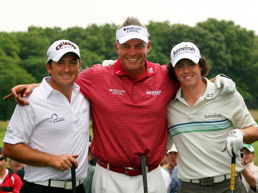 Graeme McDowell, Darren Clarke and Rory McIlroy in 2009