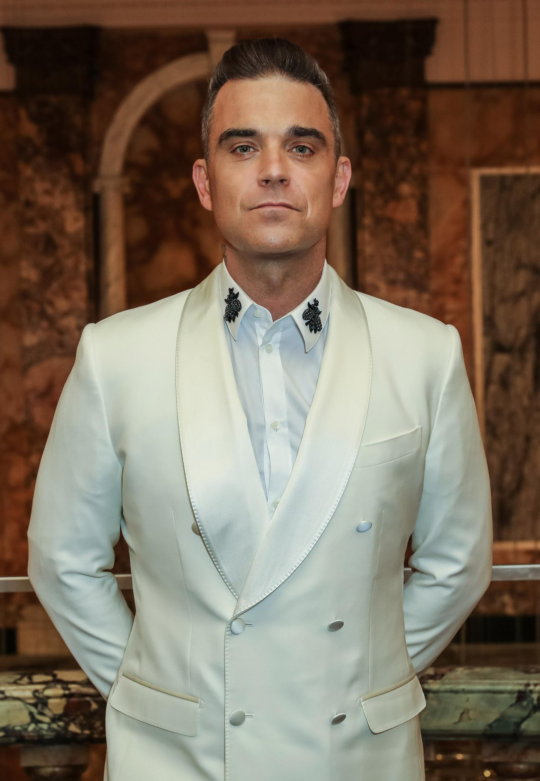 Robbie Williams attends the Attitude Awards 2016 at 8 Northumberland Avenue on October 10, 2016 in London, England.
