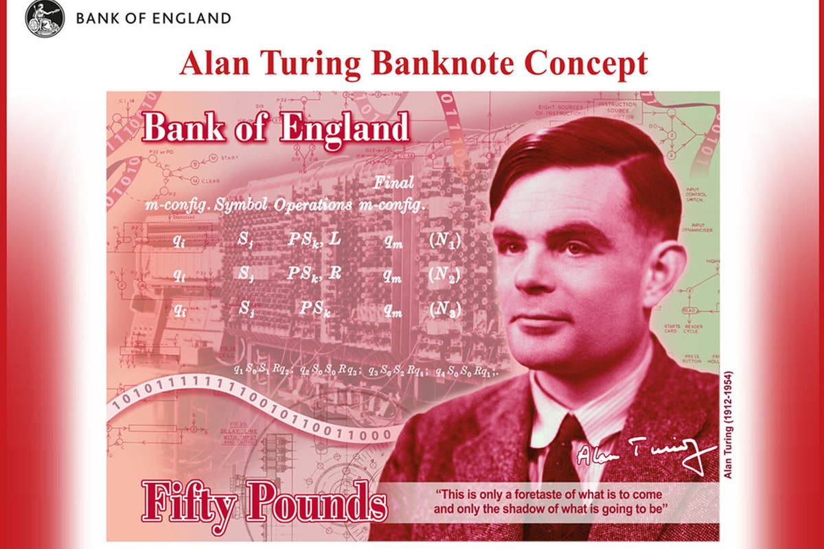 Alan Turing: New £50 note to feature pioneering Second World War codebreaker