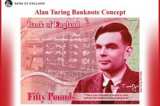 Alan Turing unveiled as the face of the new £50 note