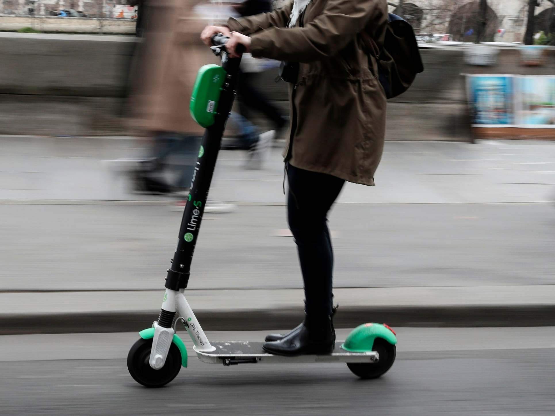 A rental e-scooter in Paris