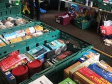 Food bank use among children surges by a fifth in a year, figures show