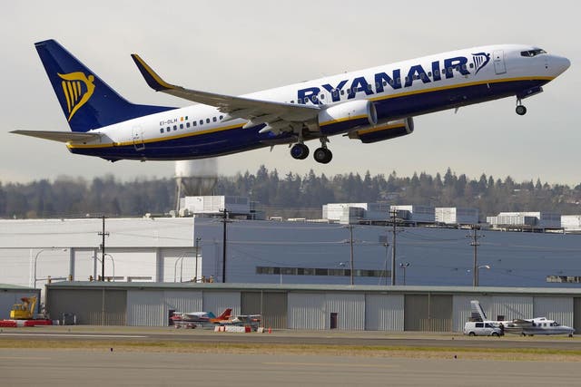 Climb rate: Ryanair, which currently has a fleet of Boeing 737-800 jets (pictured), is reducing its expansion plans because of delays with the new Max variant