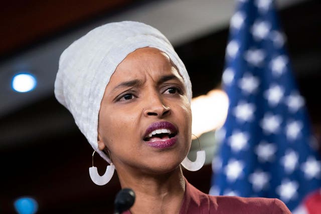 Democratic congresswoman gives impassioned rebuke to US president’s tweets suggesting she should ‘go back’ to where she came from&nbsp;