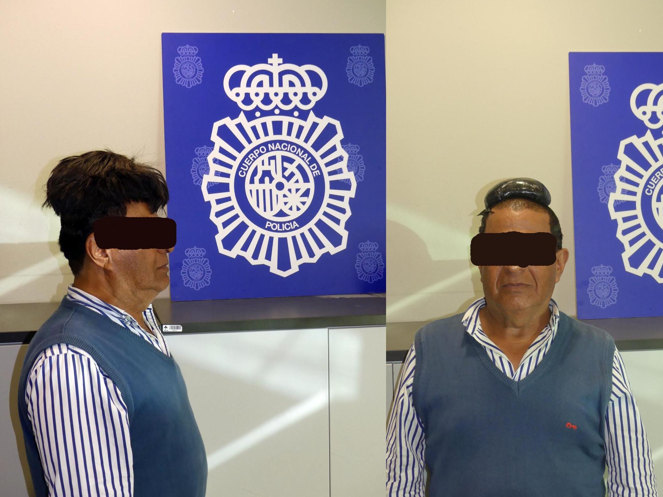 Officers removed the Colombian's ill-fitting hairpiece to reveal the drug package