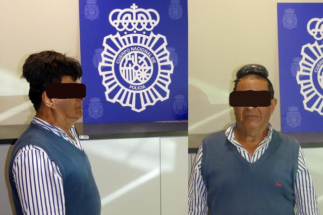 Officers removed the Colombian's ill-fitting hairpiece to reveal the drug package