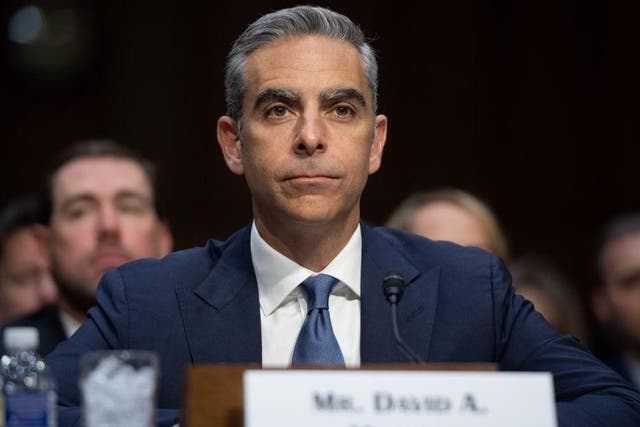 David Marcus, head of Calibra at Facebook, testifies about Facebook's proposed digital currency called Libra, during a Senate Banking, House and Urban Affairs Committee hearing in Washington, DC, 16 July, 2019