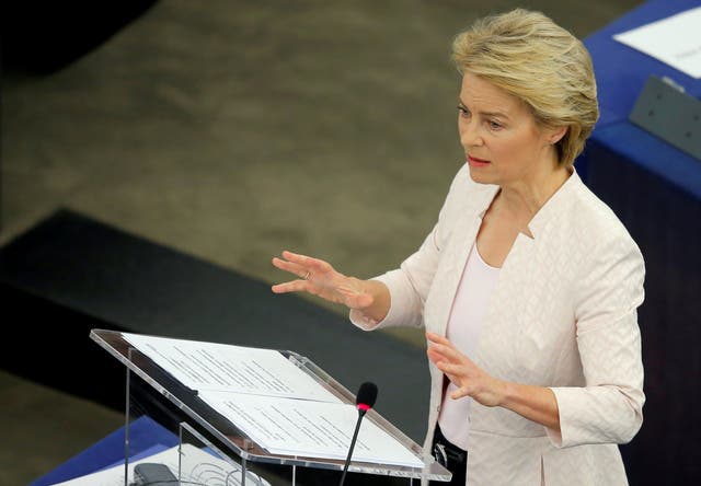 Ursula von der Leyen at the European Parliament in Strasbourg
