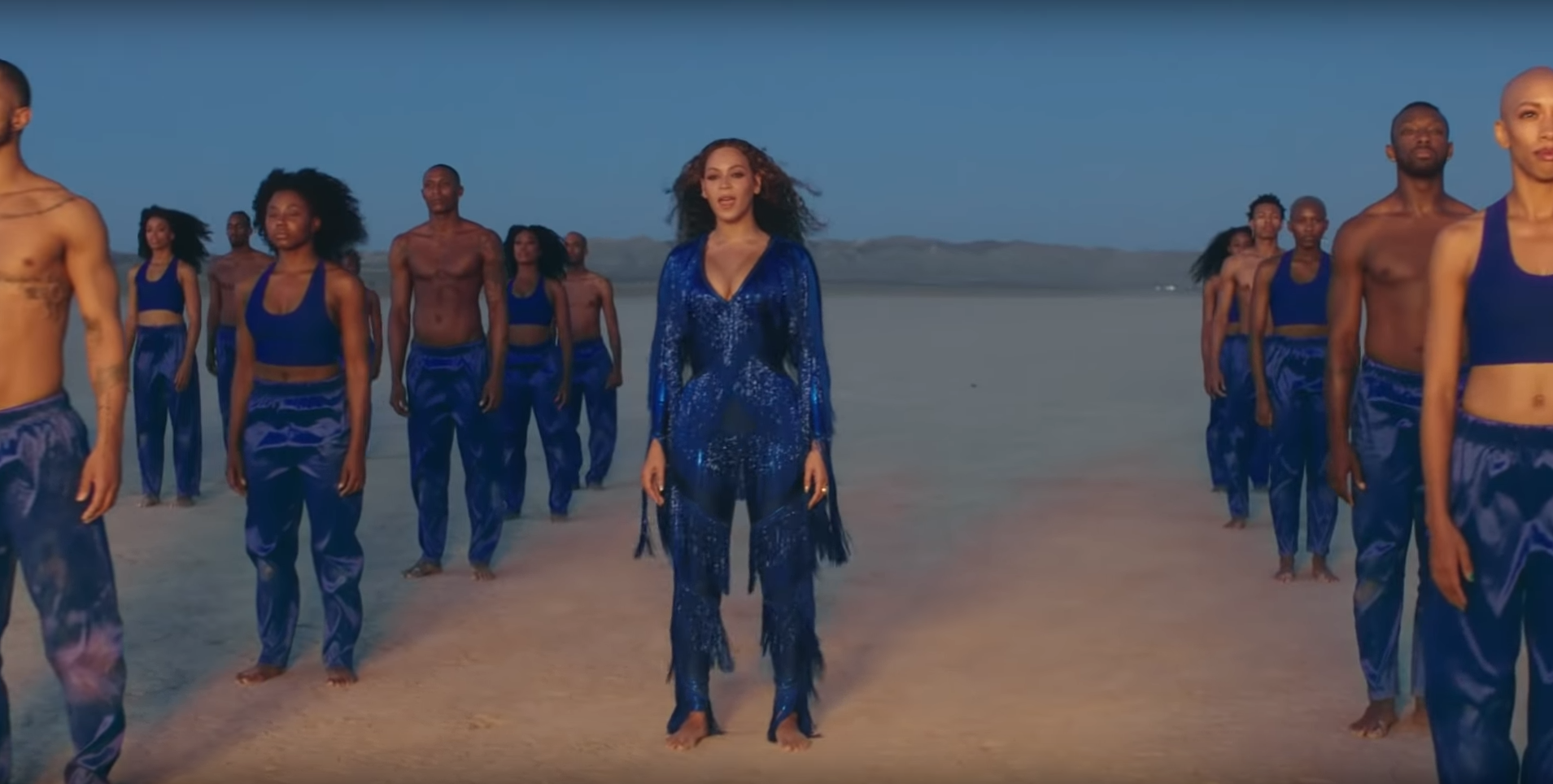 beyonce blue jumpsuit
