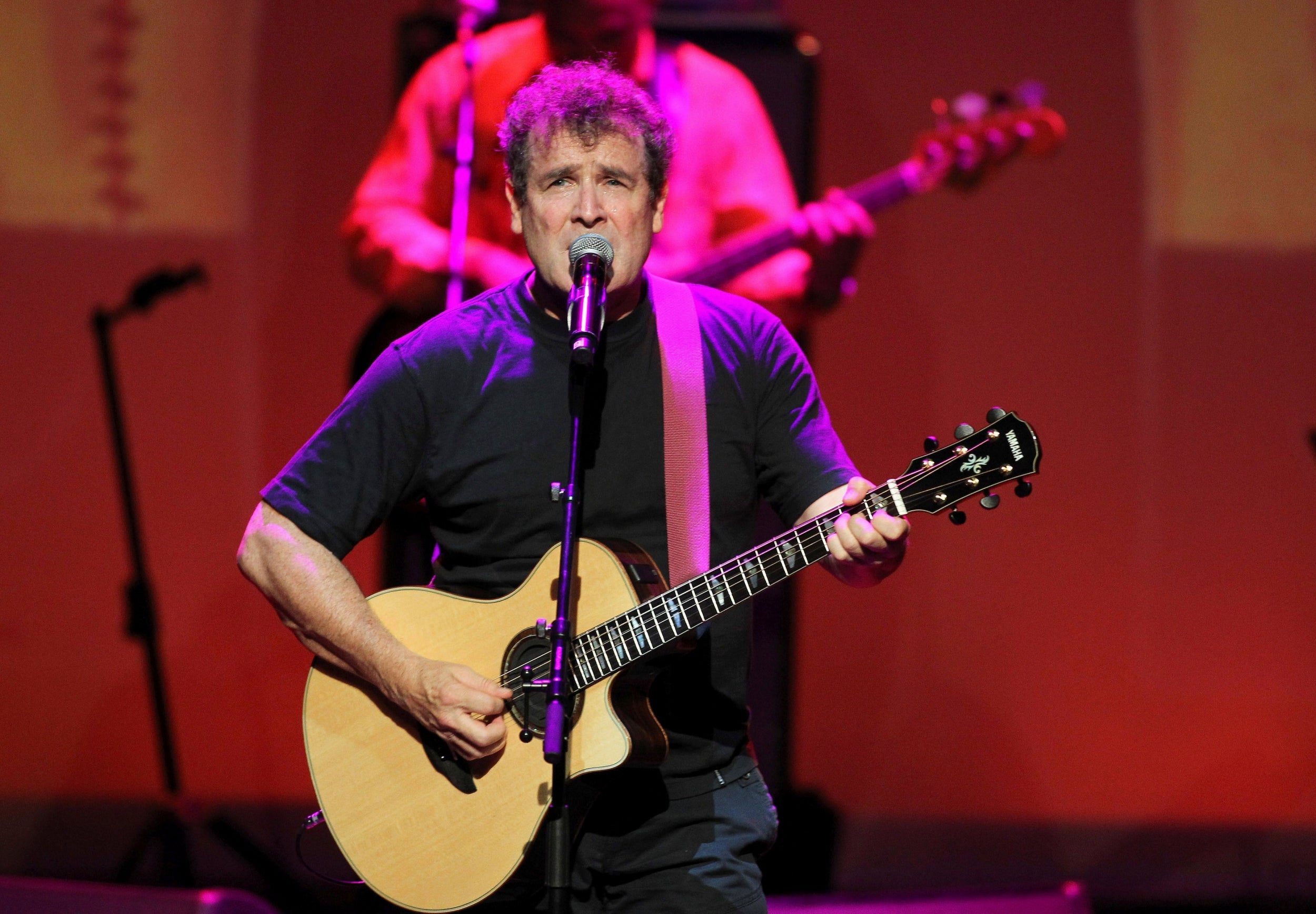 South African singer Johnny Clegg performs during the South Africa Gala night at the Monte Carlo opera, September 29, 2012