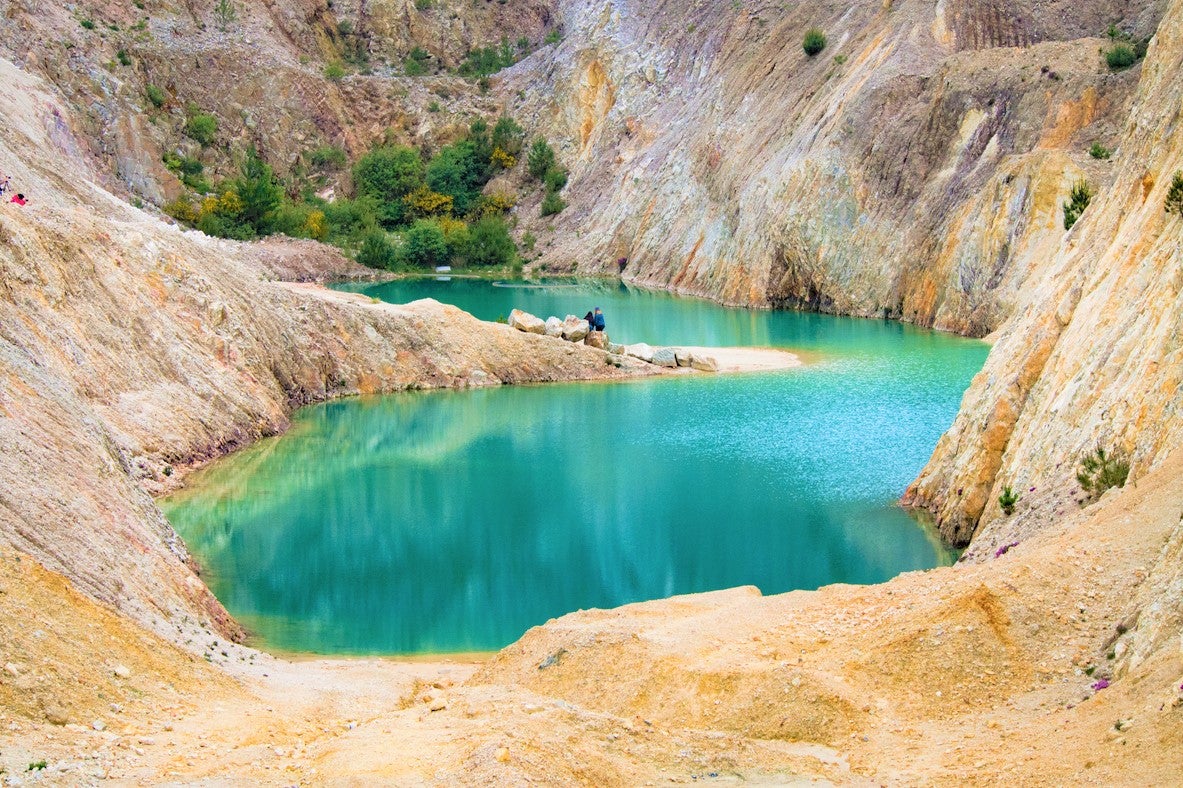Monte Neme's beautiful blue water is a result of toxic chemicals