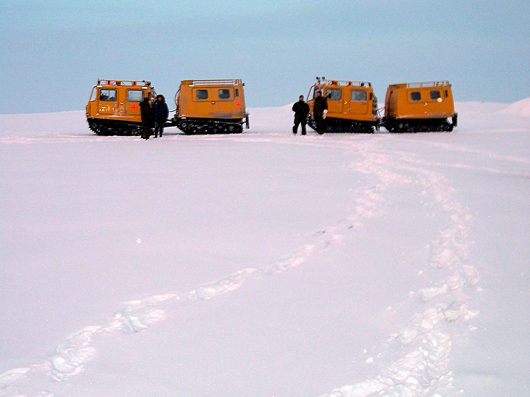 Alert in happier times, when Canadian armed forces personnel stationed at the remote settlement explored the icy landscape