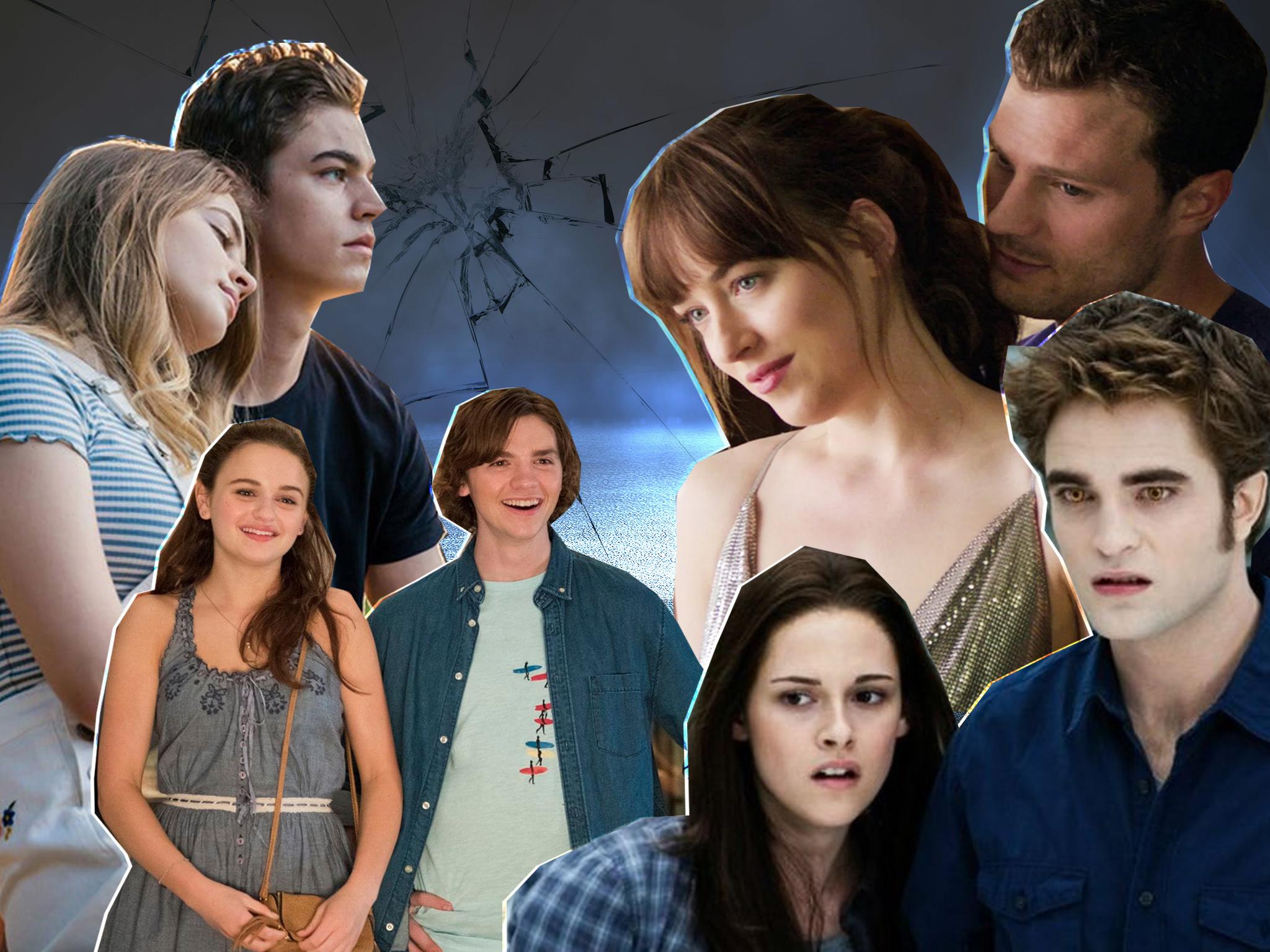 (Top row) ‘After’ and ‘Fifty Shades of Grey’ (Bottom) ‘The Kissing Booth’ and ‘Twilight’
