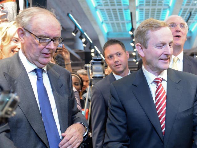 Arthur Ryan (left) with former Irish prime minister Enda Kenny in 2014