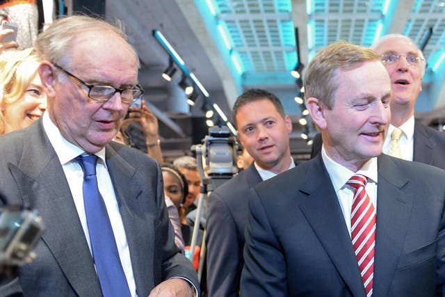Arthur Ryan (left) with former Irish prime minister Enda Kenny in 2014
