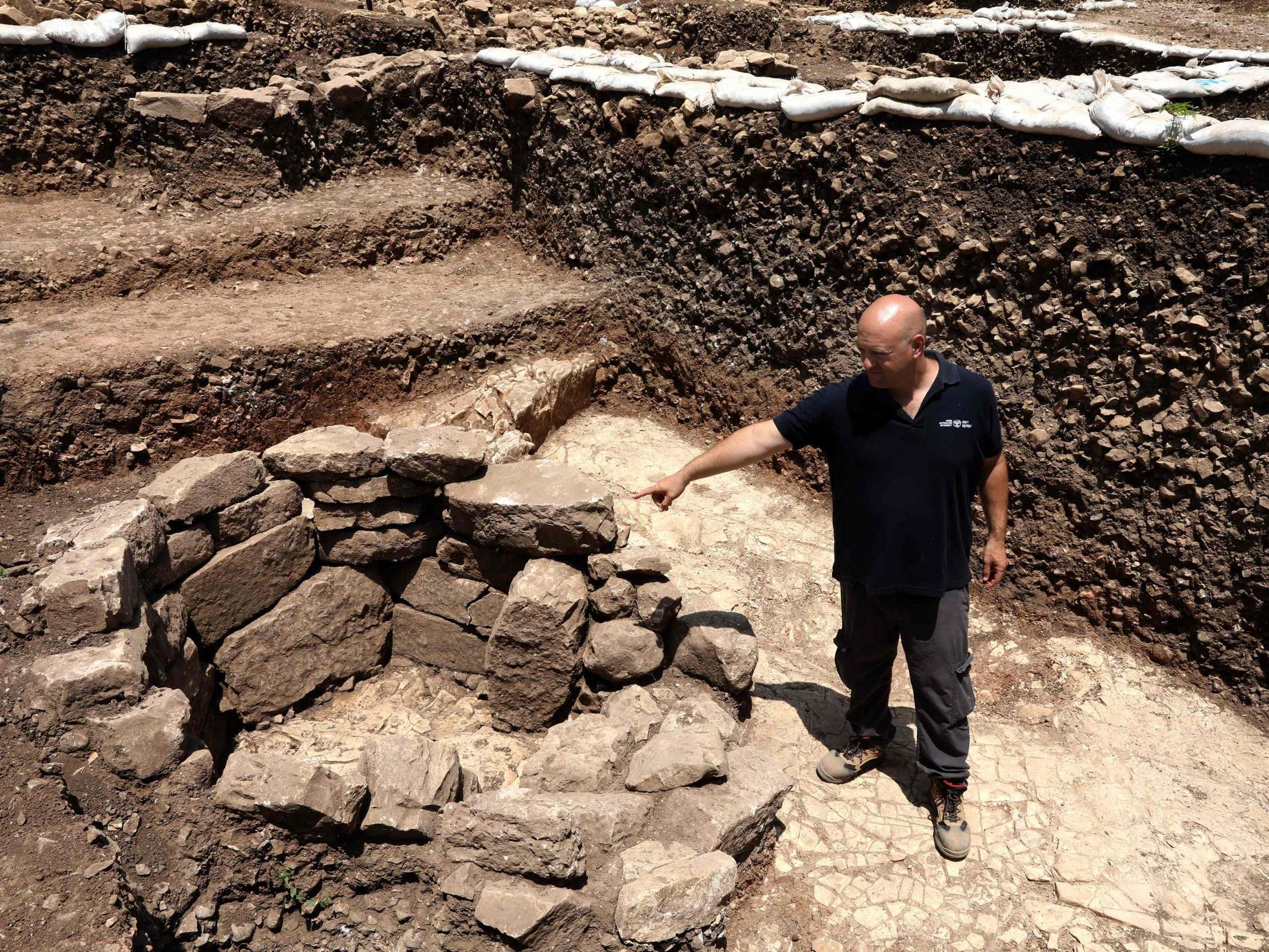Israel Antiquities Authority archaeologist Jacob Vardi at Motza site