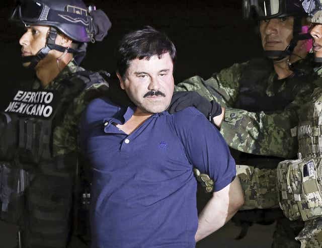 El Chapo tearful as he lands in US in February last year