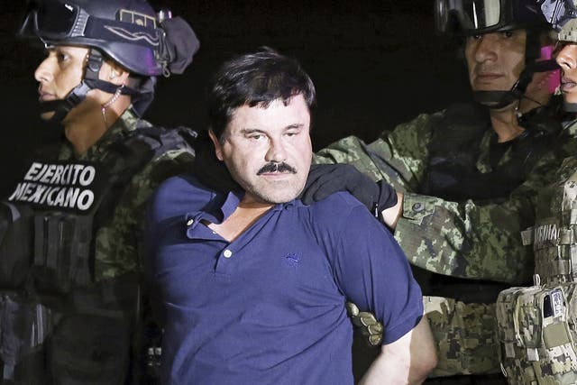El Chapo tearful as he lands in US in February last year