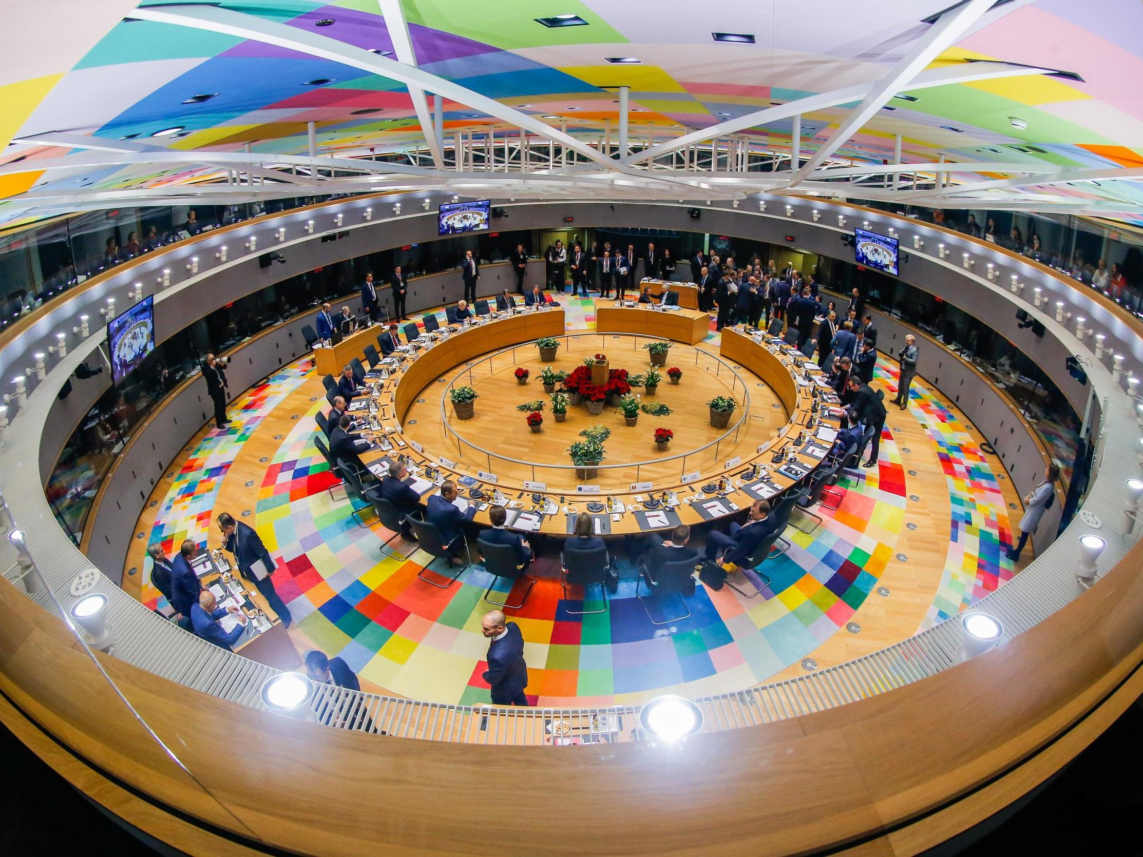 The European council gathers in Brussels during a summit