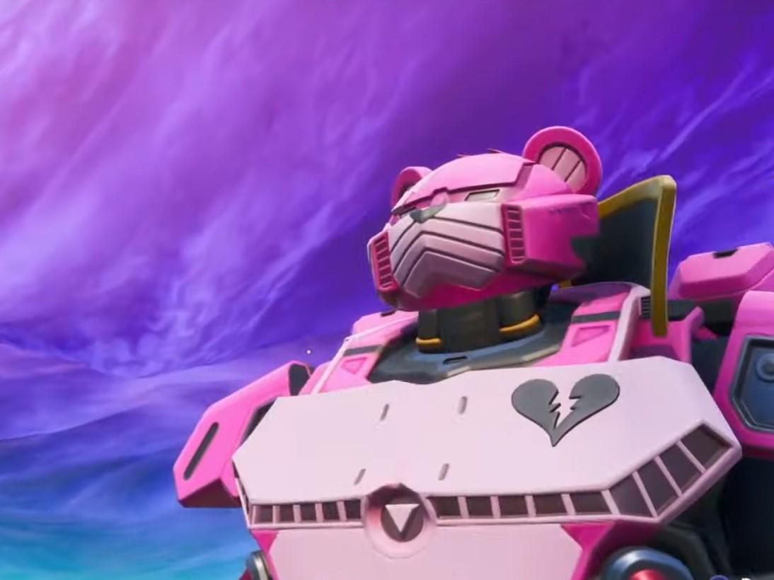 A giant pink robot and a countdown have appeared on Fortnite Island