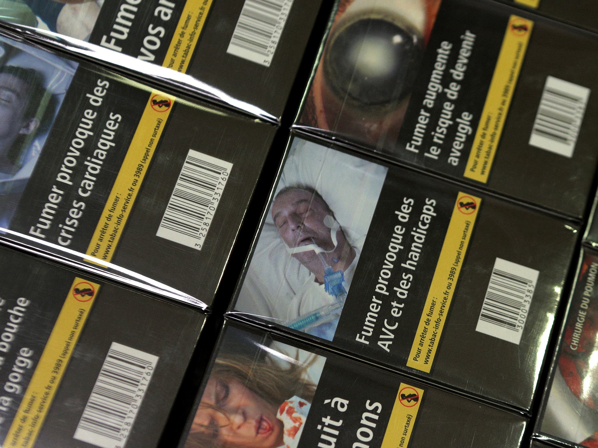 An Albanian man claims an image of his amputated leg is being used on EU cigarette packets without his consent 