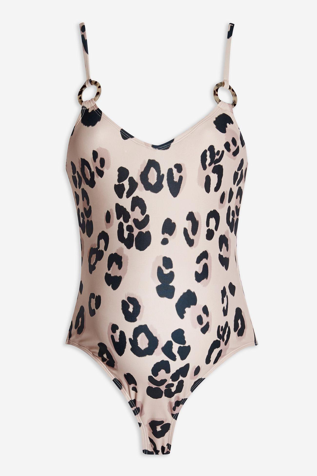 topshop leopard print swimsuit
