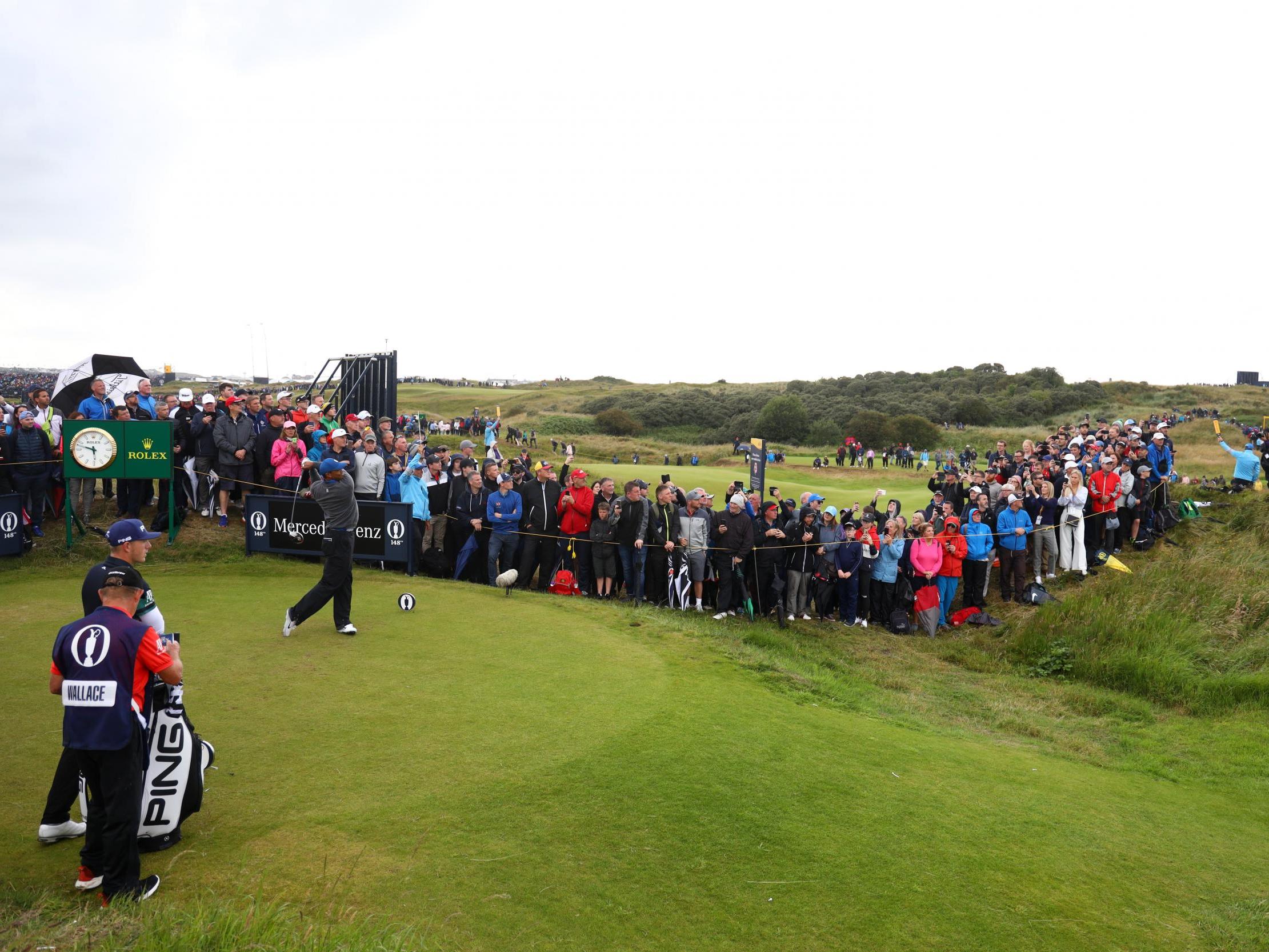 Tiger Woods in action during the first day of The Open