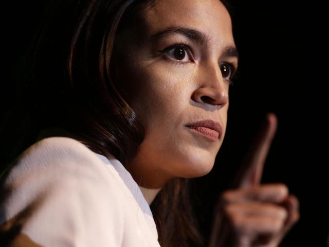 Alexandria Ocasio-Cortez referenced Donald Trump's remarks in a fiery Democratic rally speech