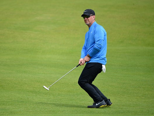 The former Open champion was lost in a mire on Thursday