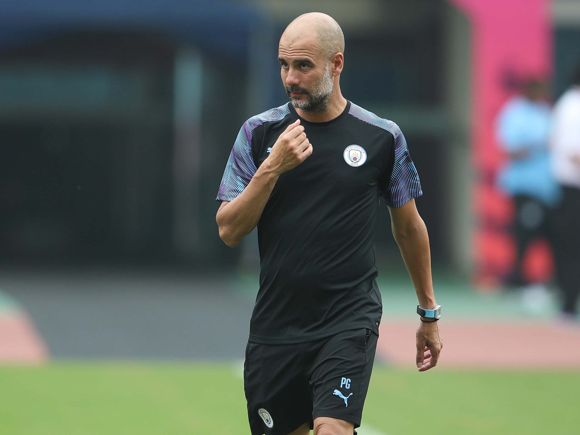 Pep Guardiola is content with his squad