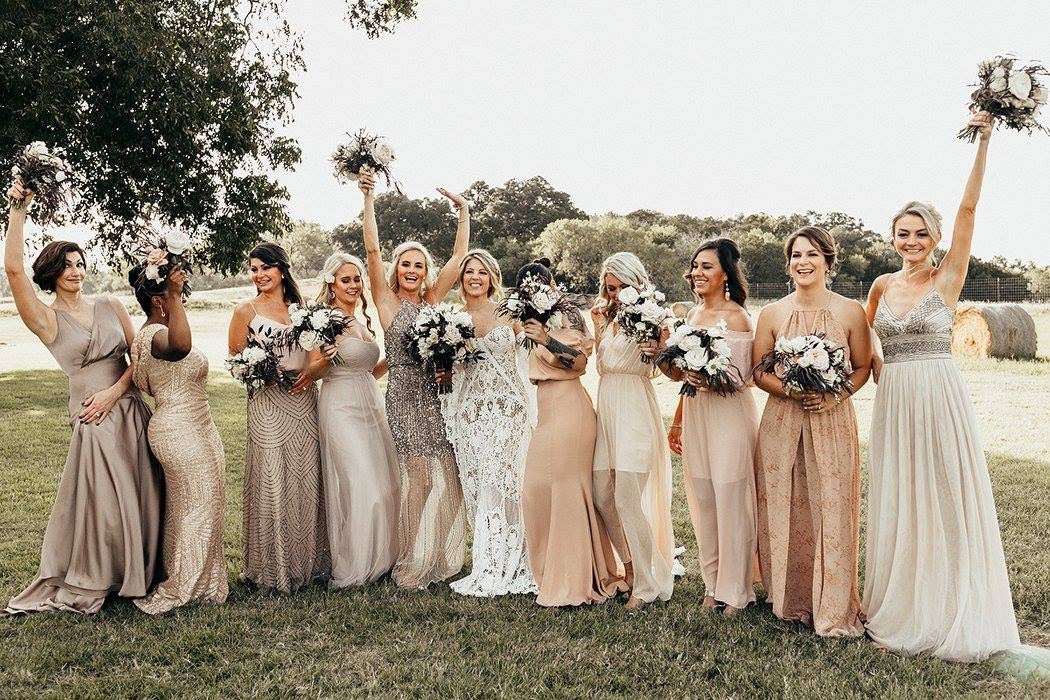 Molly and her brides at her wedding in Fredericburg, Texas