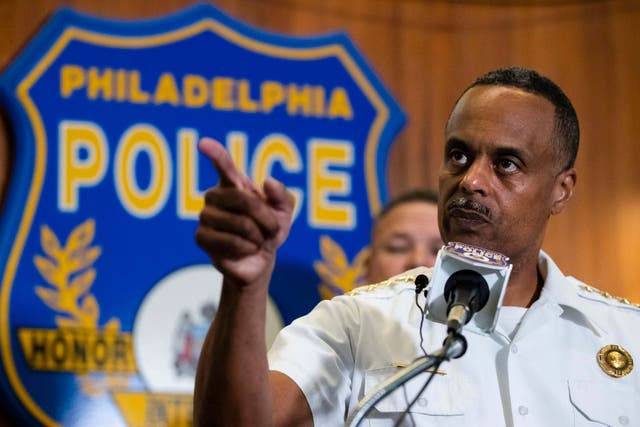 Philadelphia police commissioner Richard Ross speak during news conference