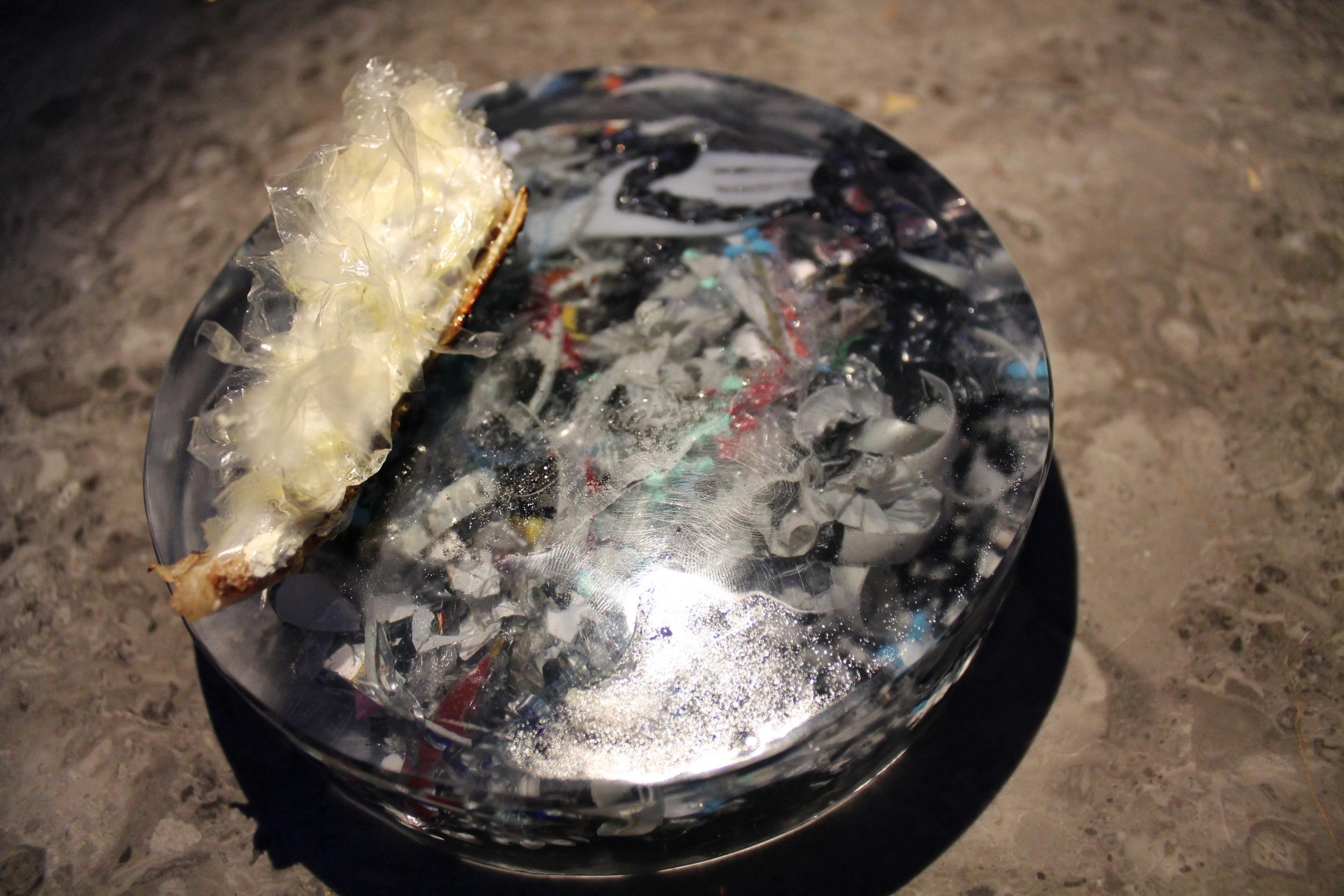 The Plastic Fantastic dish highlights the amount of plastic in the ocean