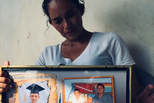 Antonia Reaz sobbed as she told how her son and teenage son were detained immediately after trying to cross the US border