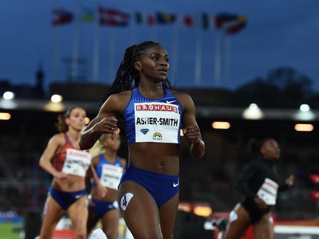 Dina Asher-Smith in action at the Diamond League earlier this year