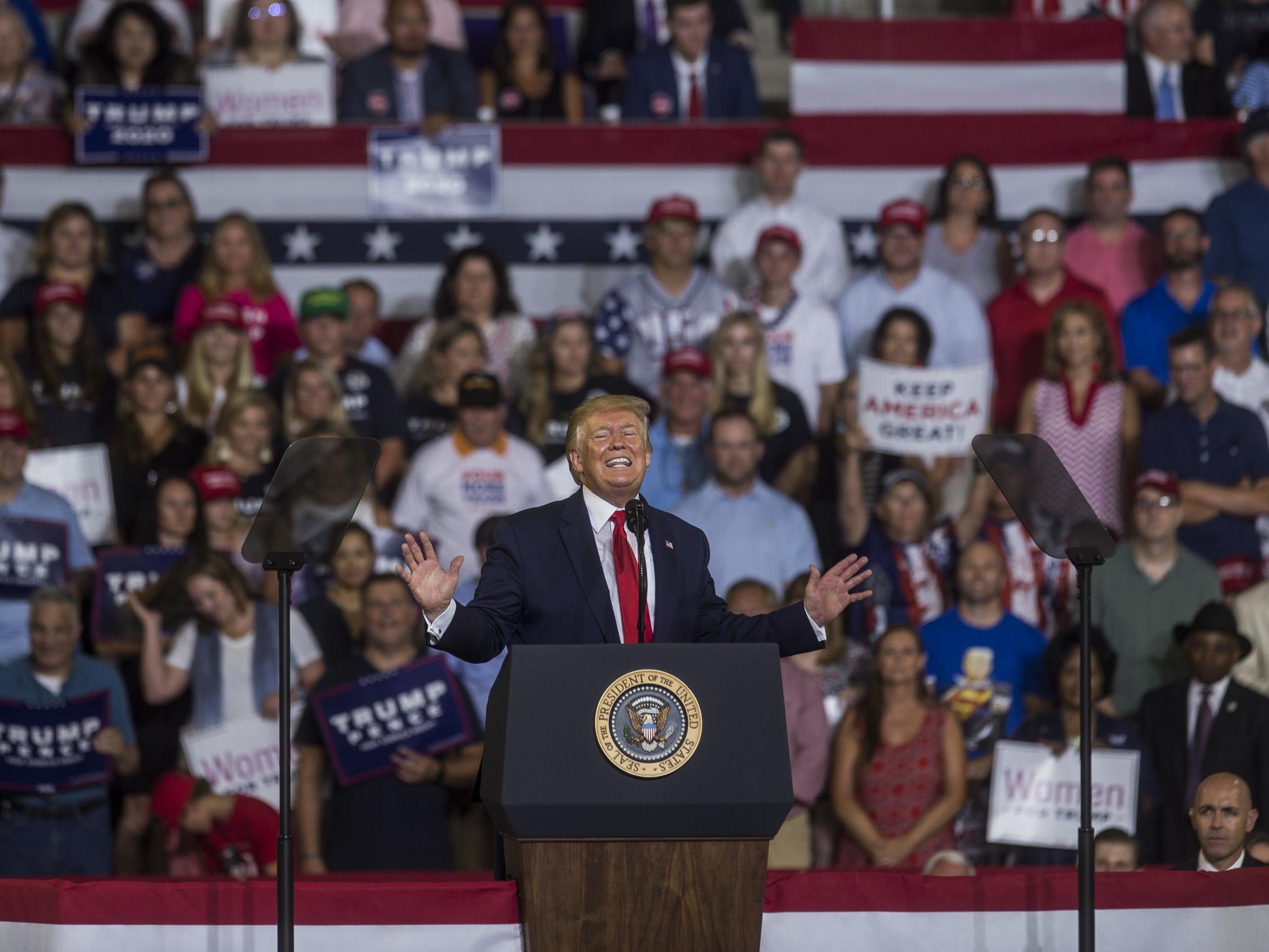 Trump labelled crowd who chanted racist slur about US politician Ilhan Omar 'incredible patriots'