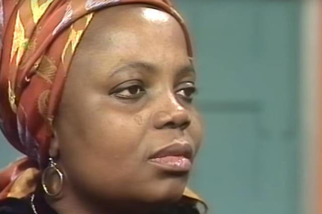 Buchi Emecheta during an interview in 1975