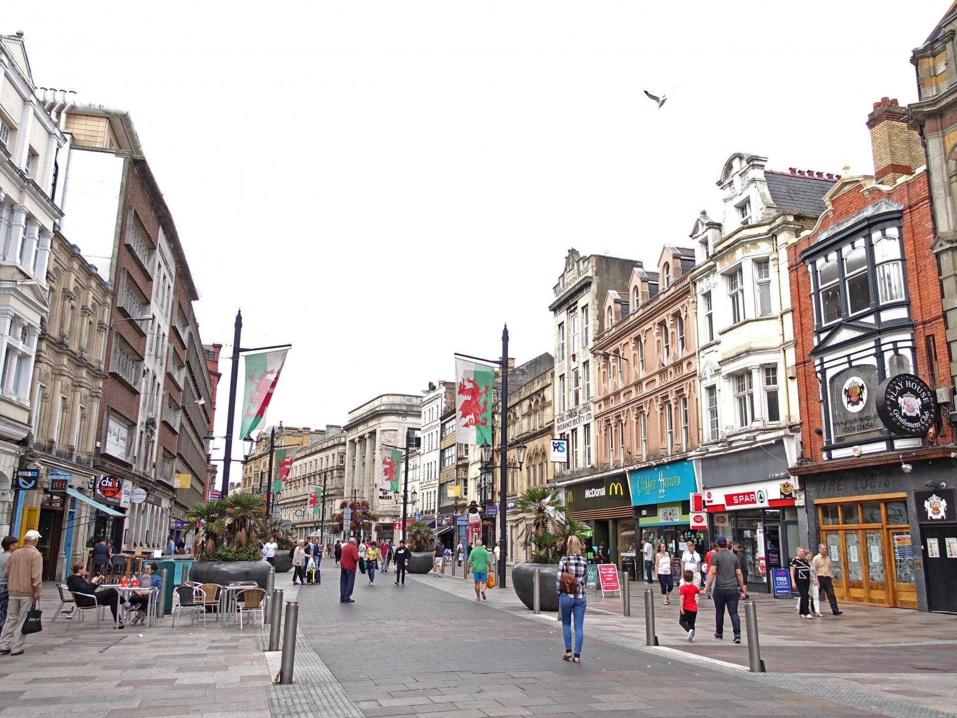 Police were called to reports of an assault in St Mary's Street, Cardiff
