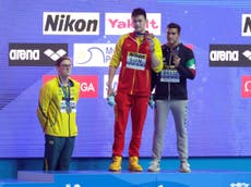Swimmer refuses to join ‘drug cheat’ Chinese winner on podium