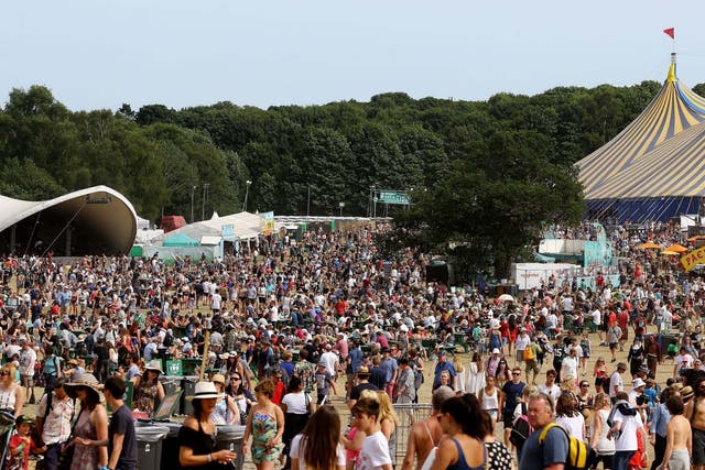 The alleged incident occurred in a camping area at the music festival on Saturday night between 10pm and 11pm