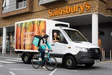 Deliveroo to start delivering Sainsbury's food