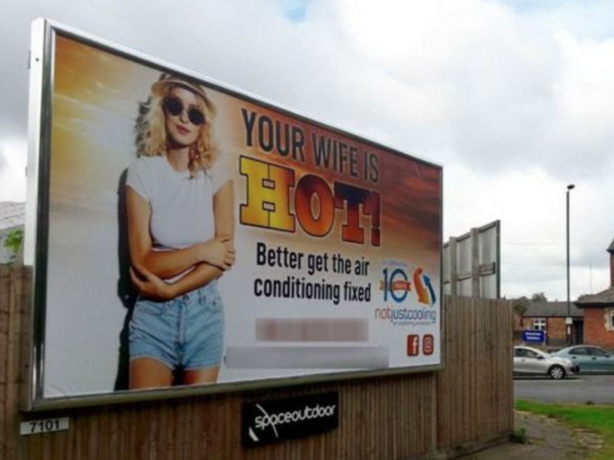 ‘Your wife is hot’ advert that was banned on buses reappears on