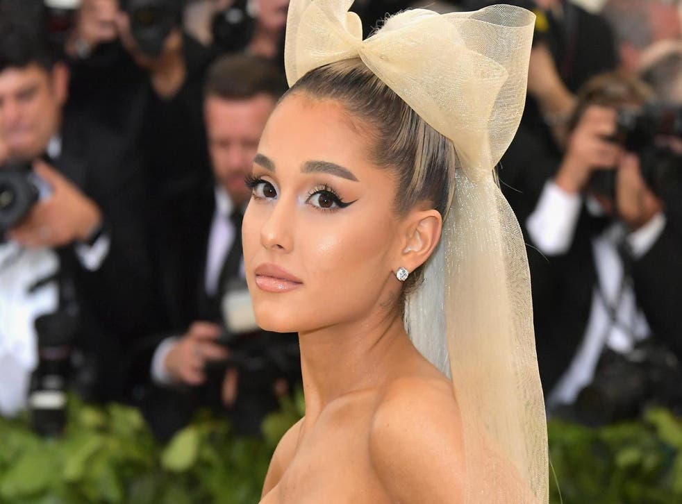 Ariana Grande attends the Heavenly Bodies: Fashion & The Catholic Imagination Costume Institute Gala at The Metropolitan Museum of Art on May 7, 2018 in New York City.