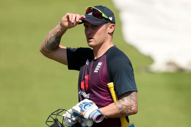 England's Jason Roy during the nets session at Lord's
