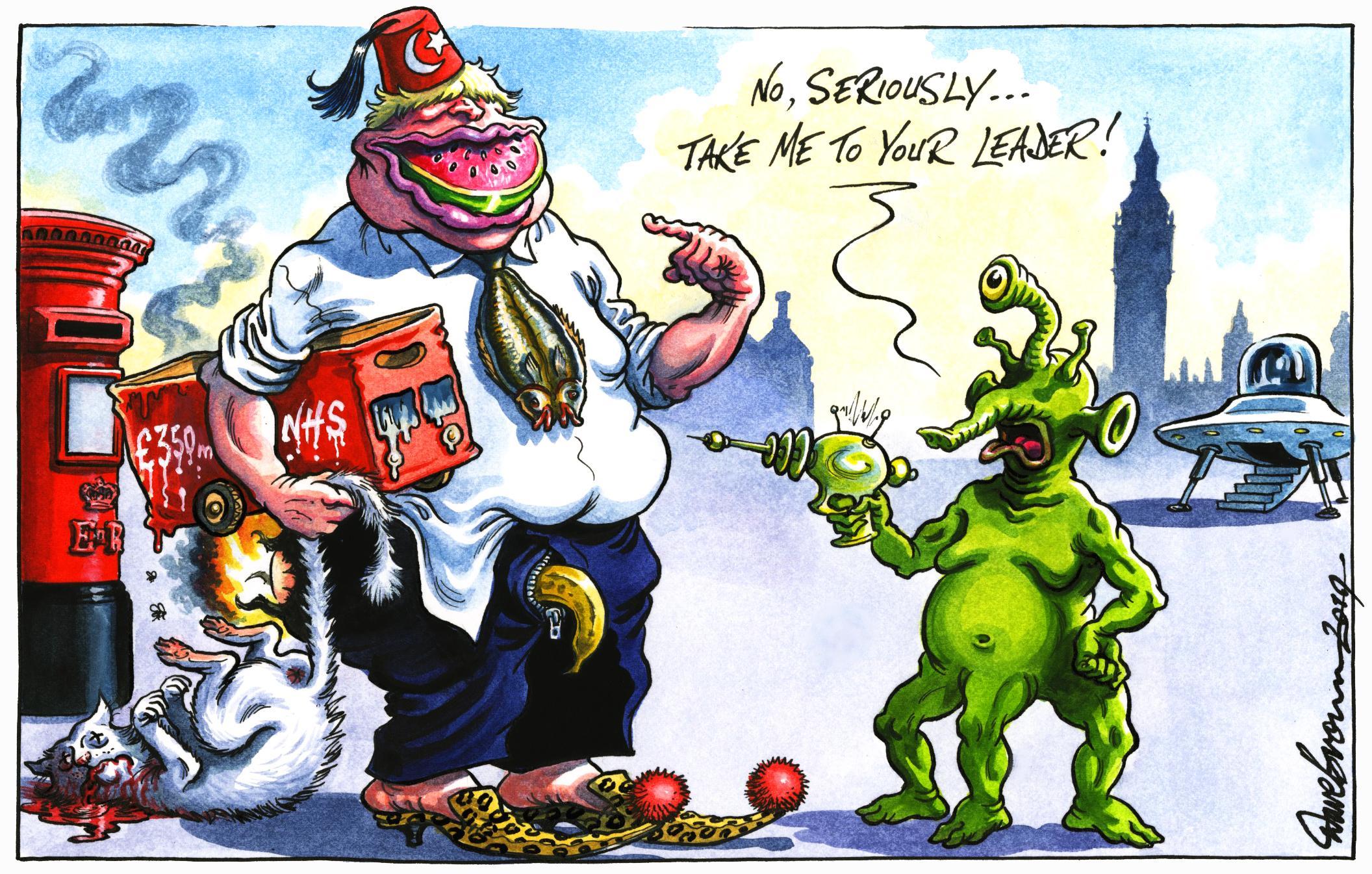 The Independent Cartoon - Take me to your leader.... : ukpolitics