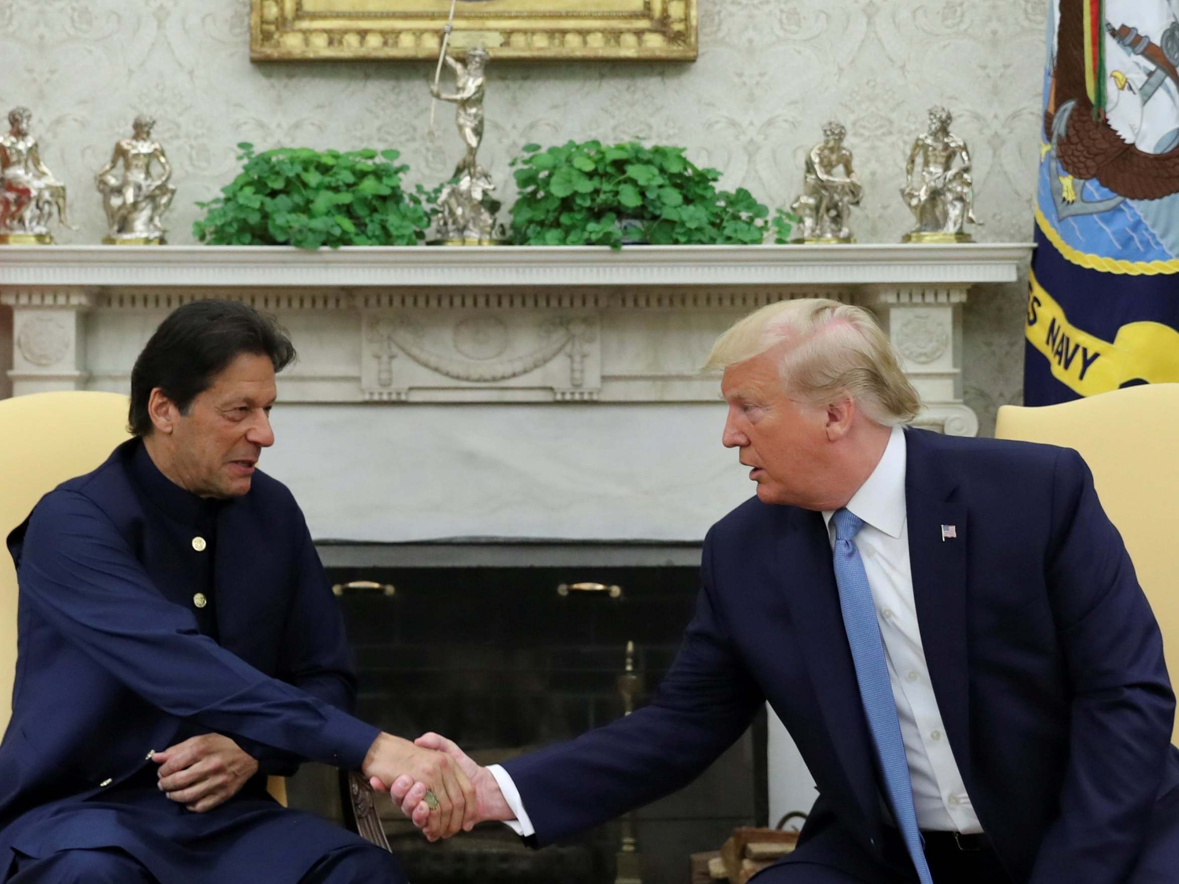 Imran Khan has been asked to intervene by Donald Trump