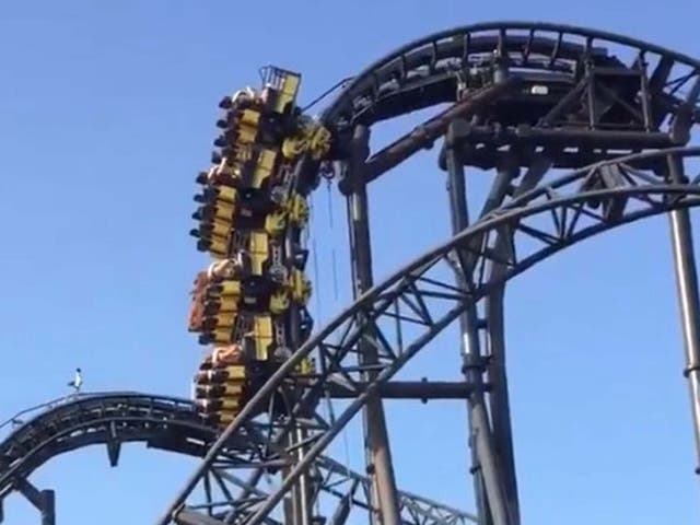 The Smiler ride at Alton Towers broke down and left riders hanging for 20 minutes