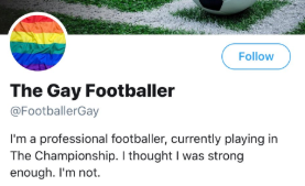 The Twitter account claiming to be a gay footballer has been deleted