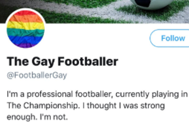 The Twitter account claiming to be a gay footballer has been deleted 